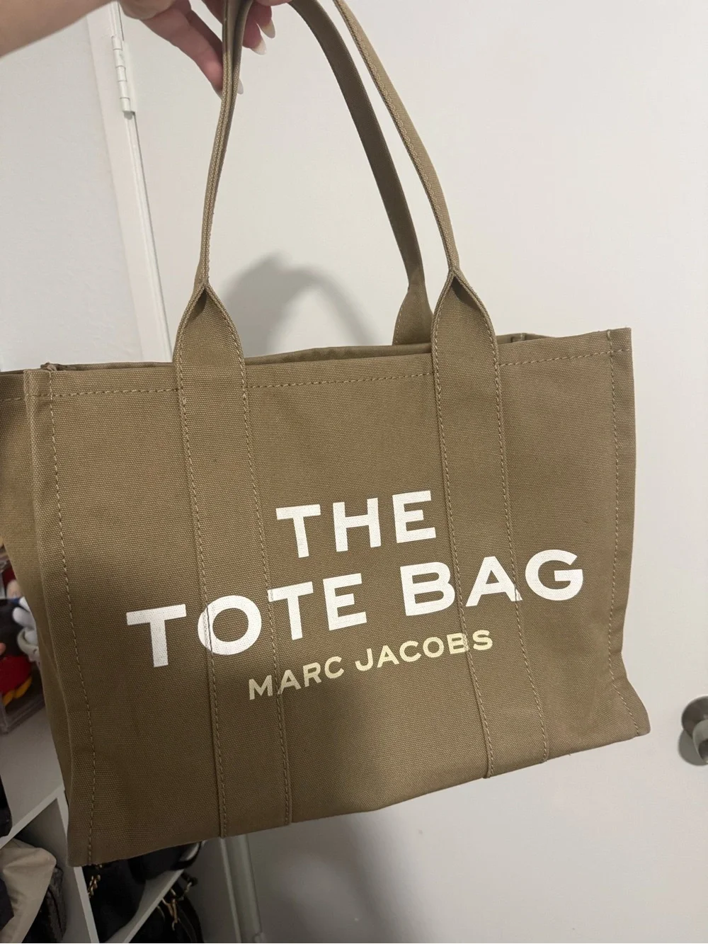 Marc Jacobs Canvas Tote Bag in Green with White Logo